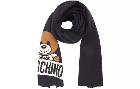 MOSCHINO Трикотажный шарф унисекс, Мешок для подарков