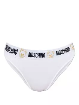 Moschino трусики-стринги Teddy Bear, белый