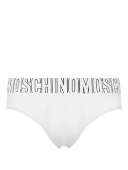 Moschino трусы-брифы с логотипом, белый