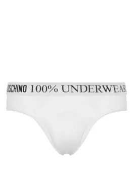 Moschino трусы-брифы с логотипом, белый