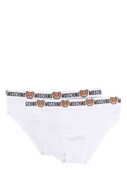 Moschino трусы-брифы с логотипом, белый