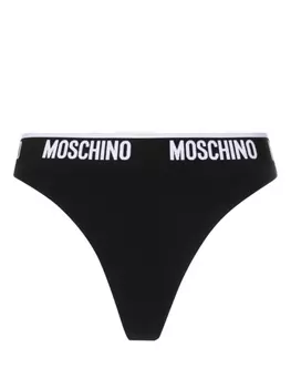 Moschino трусы-брифы с логотипом, черный