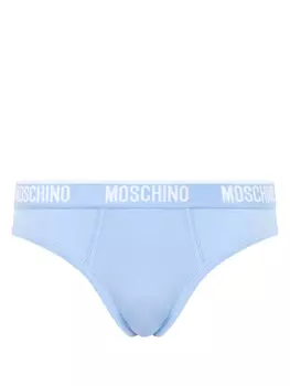 Moschino трусы-брифы с логотипом, синий