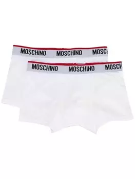 Moschino трусы с логотипом, белый
