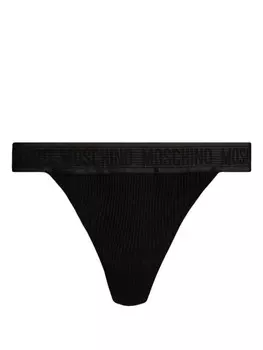 Moschino трусы с логотипом на поясе, черный