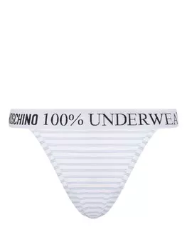 Moschino трусы-стринги в полоску, синий