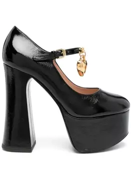 Moschino туфли Мэри Джейн Chain & Heart 140, черный