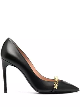 Moschino туфли с логотипом, черный