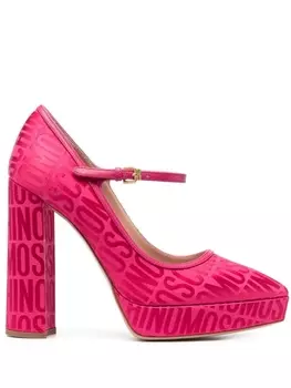 Moschino туфли с логотипом, розовый