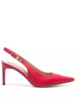 Moschino туфли с ремешком на пятке, красный