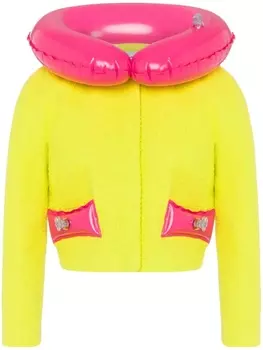 Moschino твидовый пиджак Inflatable, желтый