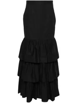 Moschino юбка макси с оборками, черный