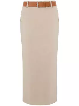Moschino юбка миди с поясом, нейтральный