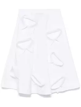 Moschino юбка миди с воротником, белый