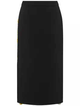Moschino юбка миди со вставками, черный