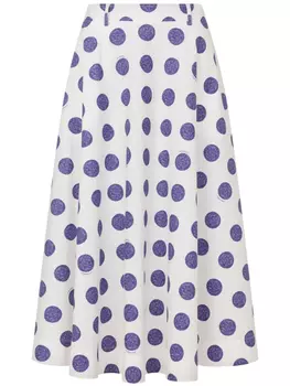 Moschino юбка миди в горох, белый