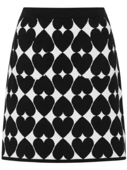 Moschino юбка вязки интарсия, черный