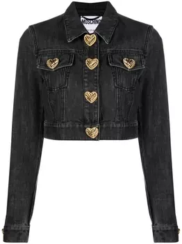 Moschino укороченная джинсовая куртка, черный