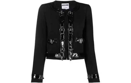 MOSCHINO Укороченные пальто женское черные