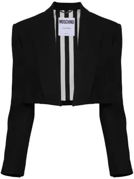 Moschino укороченный блейзер без застежки, черный