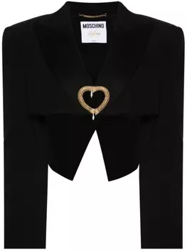 Moschino укороченный блейзер, черный