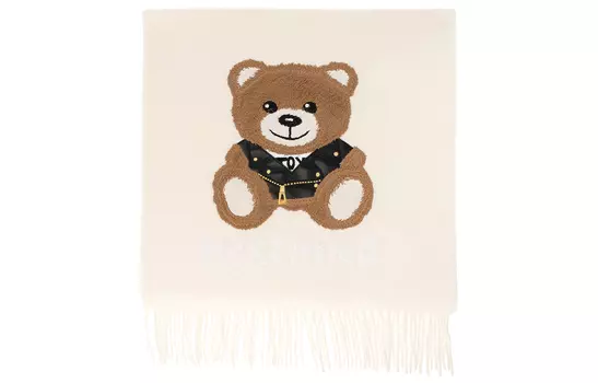 MOSCHINO Вязаный шарф женский белые