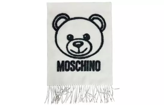 MOSCHINO Вязаный шарф женский белые