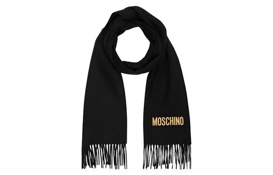 MOSCHINO Вязаный шарф женский черный