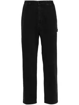 Moschino зауженные джинсы с вышитым логотипом, черный