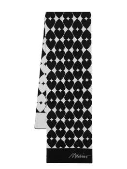 Moschino жаккардовый шарф, черный