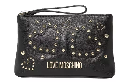 MOSCHINO Женская сумка-клатч из искусственной кожи, через плечо, черная