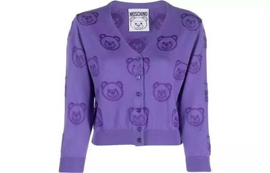 MOSCHINO Женские свитера фиолетового цвета