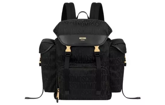 MOSCHINO Женский рюкзак из хлопка с полиэстером, черный