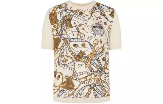 MOSCHINO Женский шерстяной свитер цвета слоновой кости
