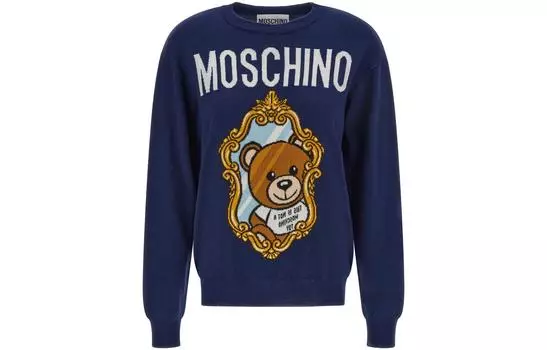 MOSCHINO Женский свитер FW22 синего цвета
