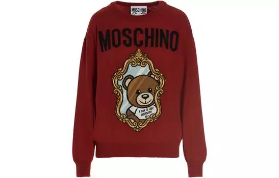 MOSCHINO Женский свитер свободного кроя FW22, красный