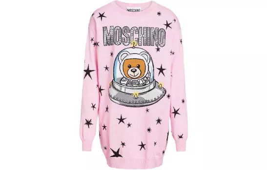 MOSCHINO Женский свитер свободного кроя, розовый