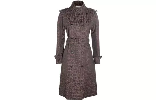 MOSCHINO Женский тренч коричневого цвета