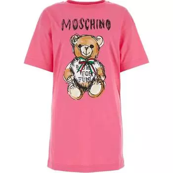 MOSCHINO Женское платье с короткими рукавами, розовое