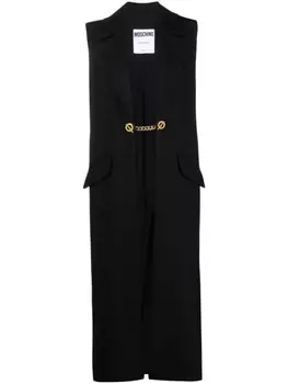 Moschino жилет без застежки с цепочкой, черный