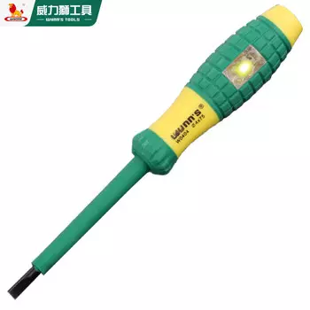 Мощная электрическая испытательная ручка льва (Wynns), изолированная отвертка, электрическая испытательная ручка, испытательная ручка для электрика, отвертка, 4 75 мм, одно слово W0404