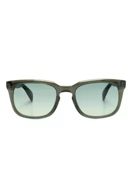 Moscot солнцезащитные очки Shiddock в квадратной оправе, зеленый