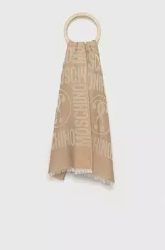 Москино шарф Moschino, коричневый