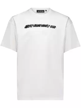 Mostly Heard Rarely Seen футболка с вышитым логотипом, белый