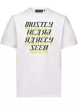 Mostly Heard Rarely Seen футболка Shadow Text, белый