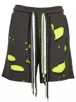 Mostly Heard Rarely Seen шорты с прорезями, серый