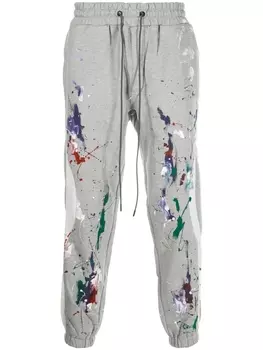 Mostly Heard Rarely Seen зауженные джоггеры с эффектом разбрызганной краски, серый