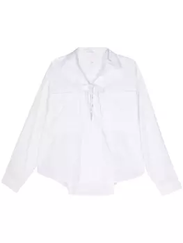 MOTHER блузка The Roomie со шнуровкой, белый