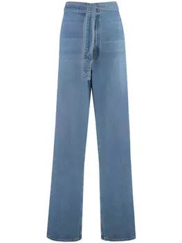 MOTHER брюки карго с кулиской джинсы The Fold In Funnel, синий