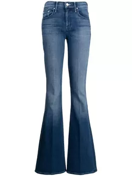 MOTHER джинсы bootcut с эффектом потертости, синий